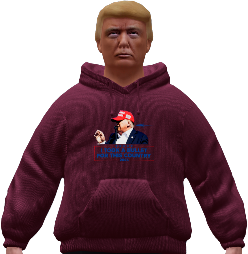 Trump wearing our products